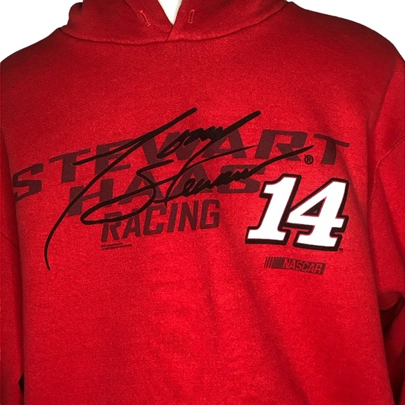 Men’s NASCAR Tony Stewart #14 Red Hoodie - Picture 2 of 12